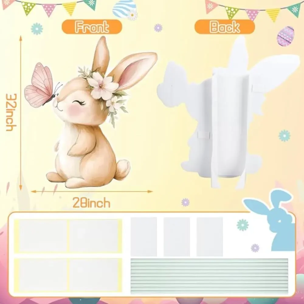Bunny Baby Shower Decorations, Rabbit Yard Sign with Stakes, Party Decor